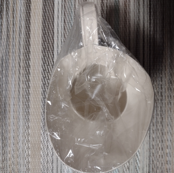 Home Decor Flower Pot with Handle Rustic White Milk Jug Vase Primitive Country - Picture 7 of 7